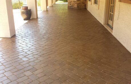 This image shows stained pavers