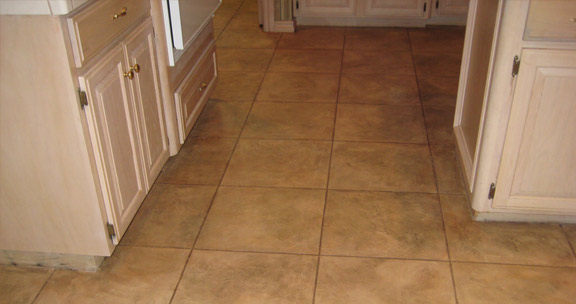 This image shows a floor that will be applied with decorative concrete overlay.