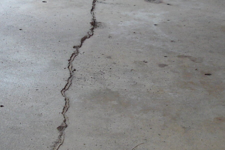 This image shows a cracked floor