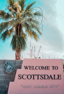 This image shows a signage oof Scottsdale