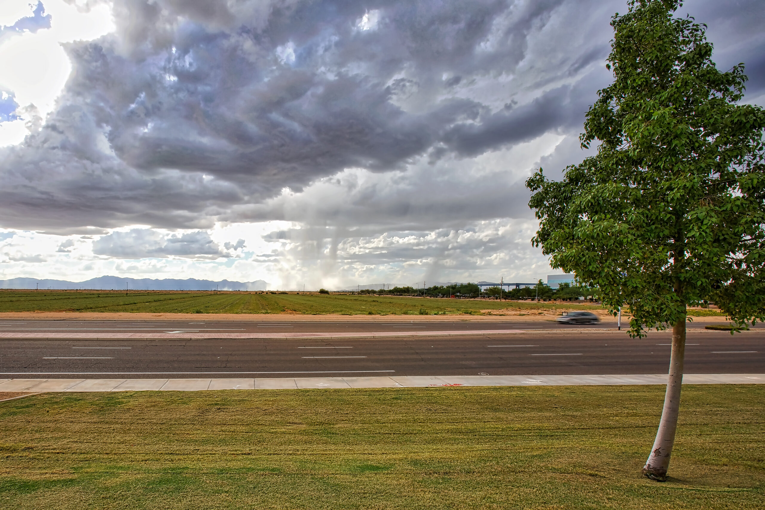 This image shows a highway in Johnson Ranch San Tan Valley, AZ