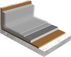 This drawing shows the coating system of polyaspartic coating.