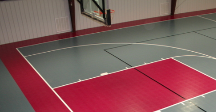 Sport and Game courts This image shows a pool deck made up of pavers