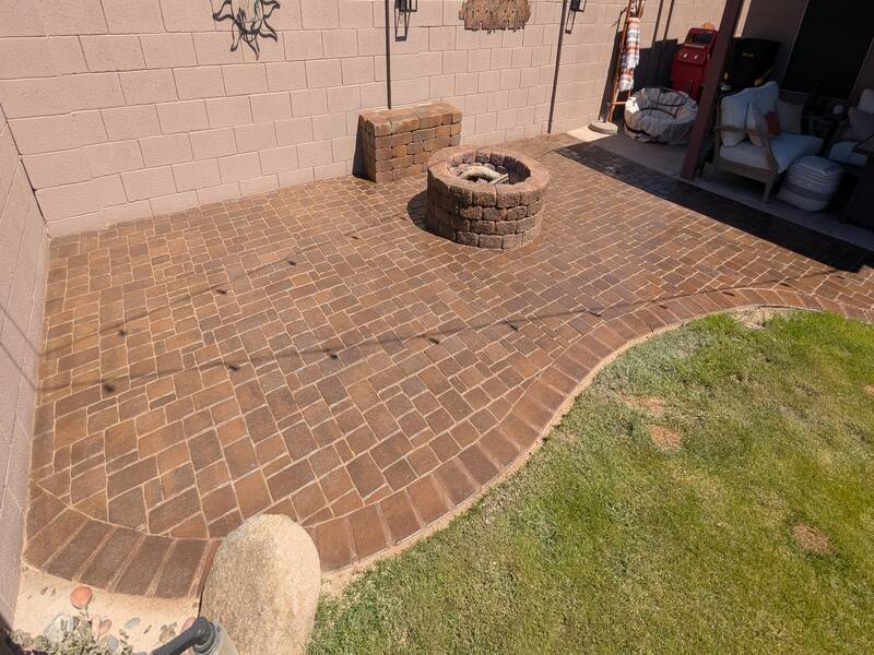 Paver Sealing This image shows a pool deck made up of pavers