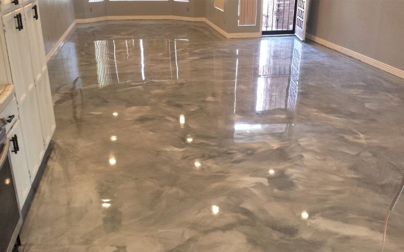 10. metallic epoxy flooring