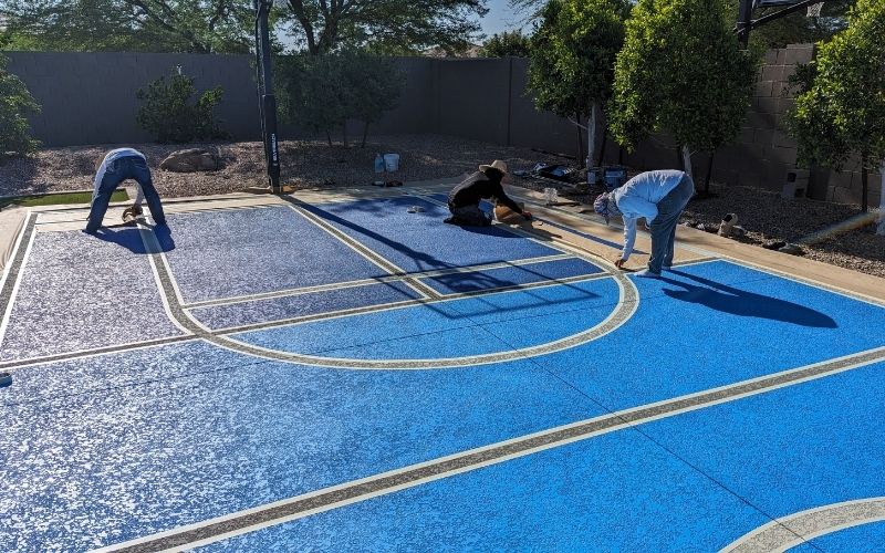 2. signs your basketball court needs resurfacing