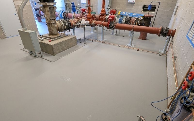 7. chemical resistant epoxy flooring