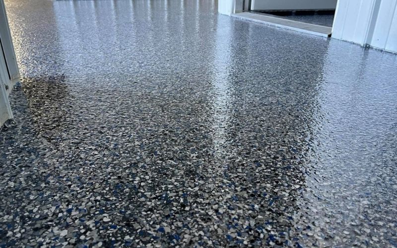 8. epoxy flake flooring