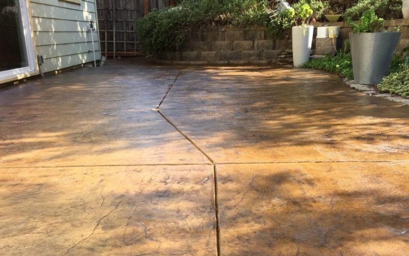 9. stained patio coating