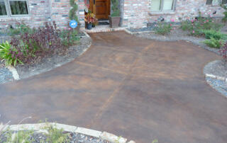 stained concrete patio